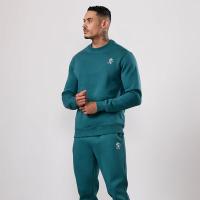 Gym King Fundamental Fleece Crew Tracksuit - Storm Teal