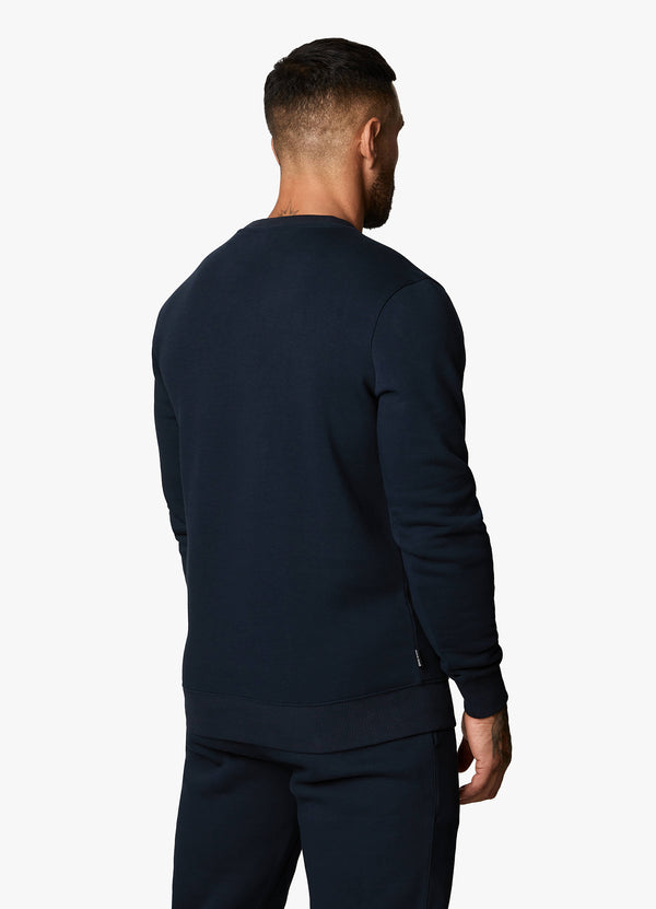 Gym King Fundamental Fleece Crew - Navy