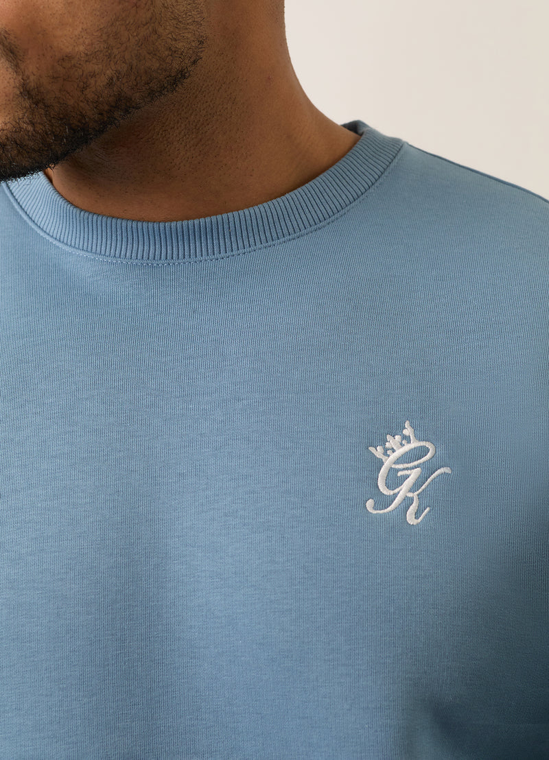 Gym King Fundamental Fleece Crew - Blue Shadow