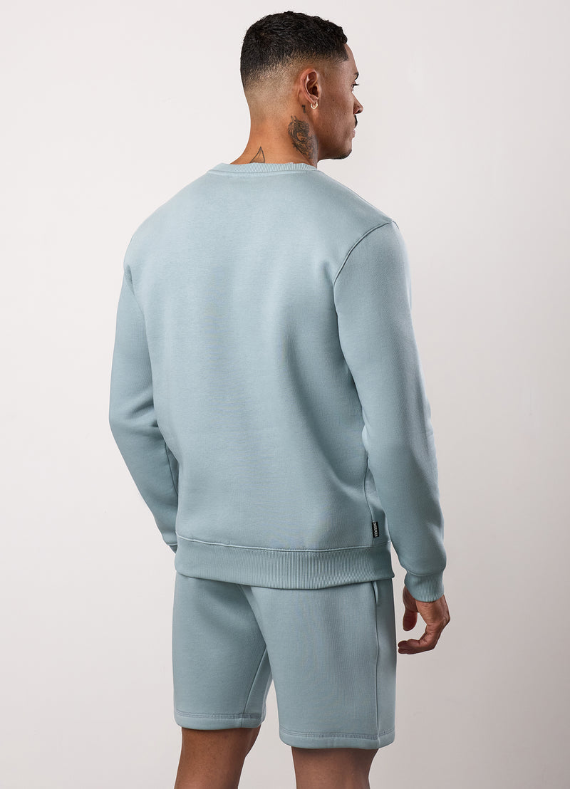 Gym King Fundamental Fleece Crew - Smoke