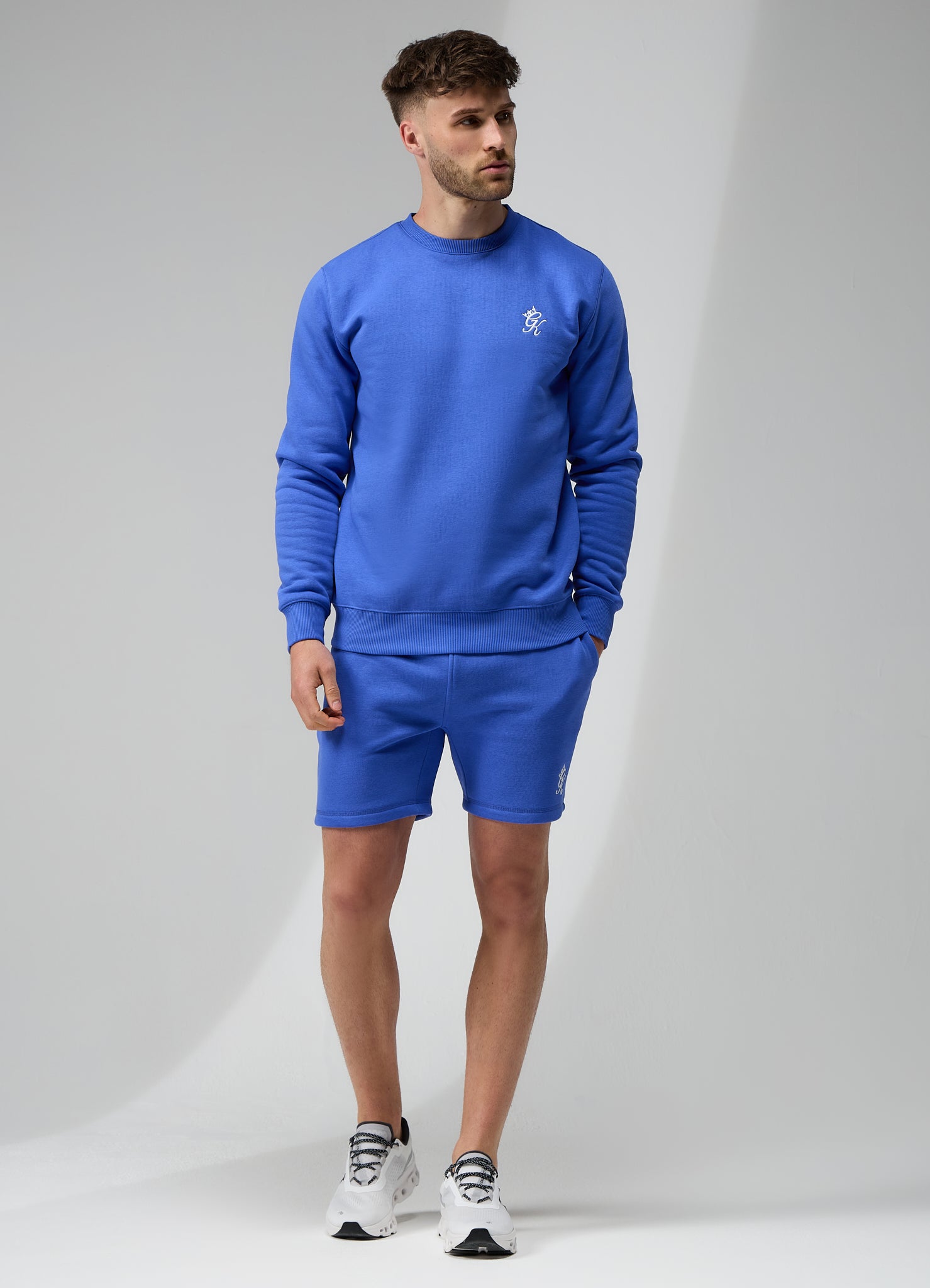 Gym King Fundamental Fleece Crew - Sonic Blue