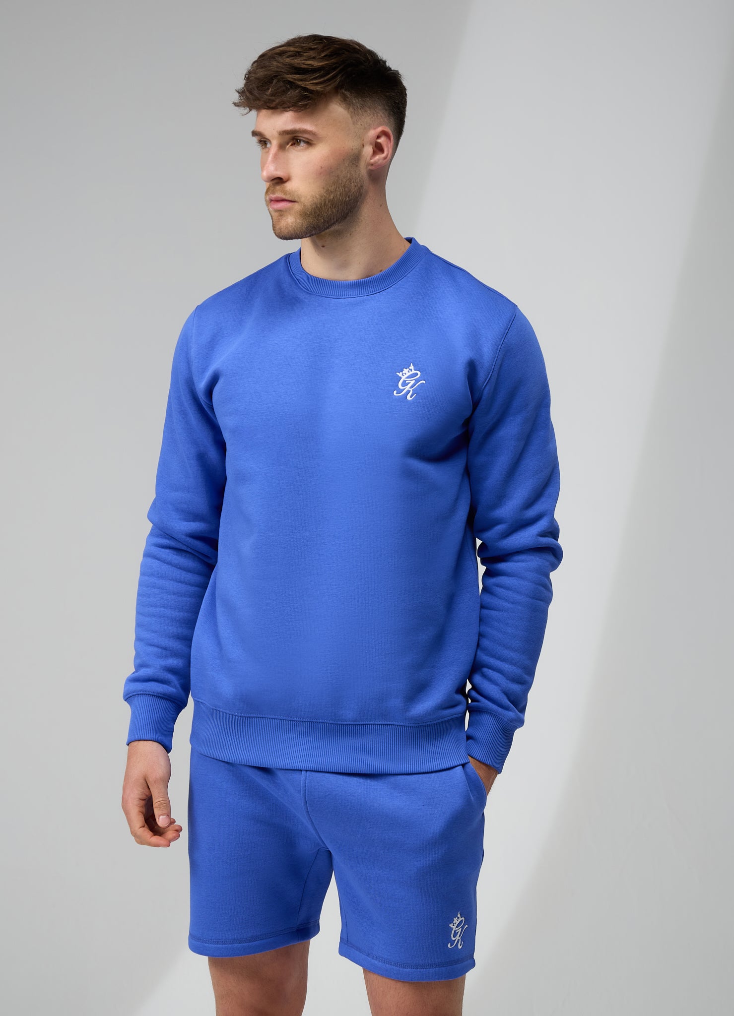 Gym King Fundamental Fleece Crew - Sonic Blue