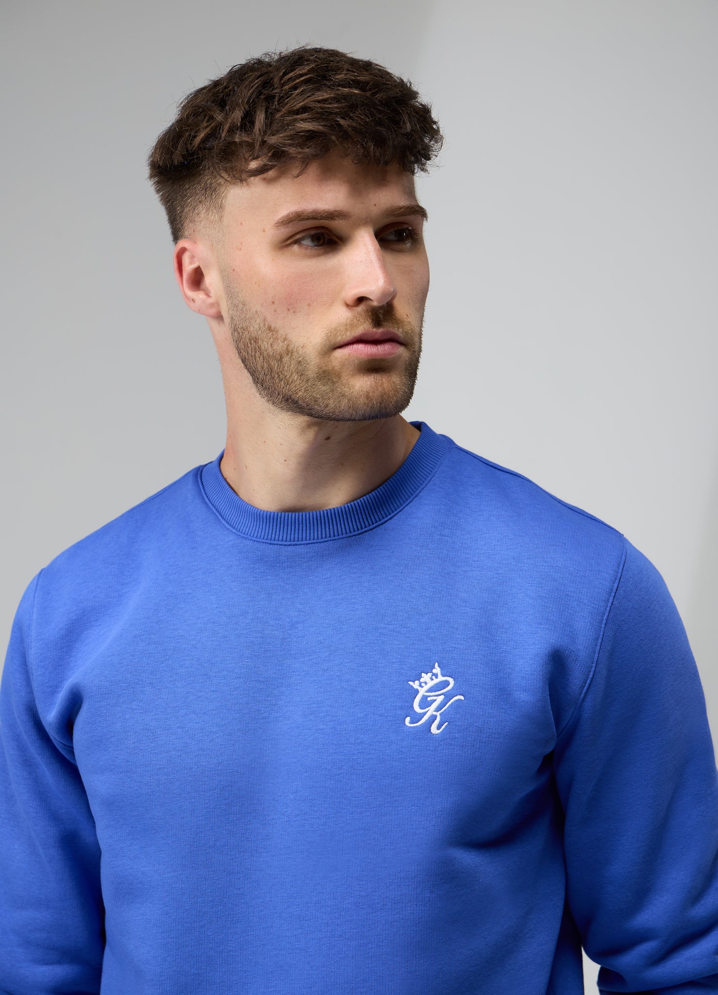 Gym King Fundamental Fleece Crew - Sonic Blue