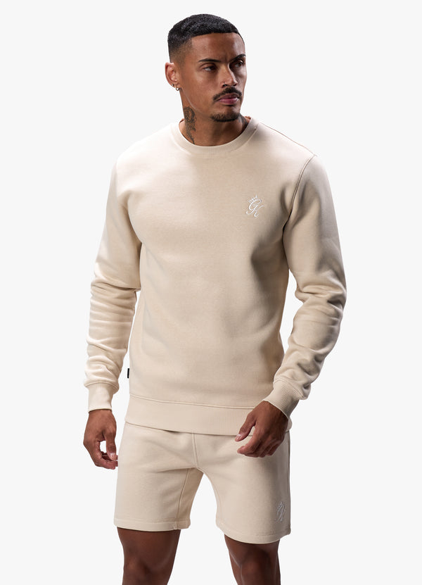 Gym King Fundamental Fleece Crew - Light Sand