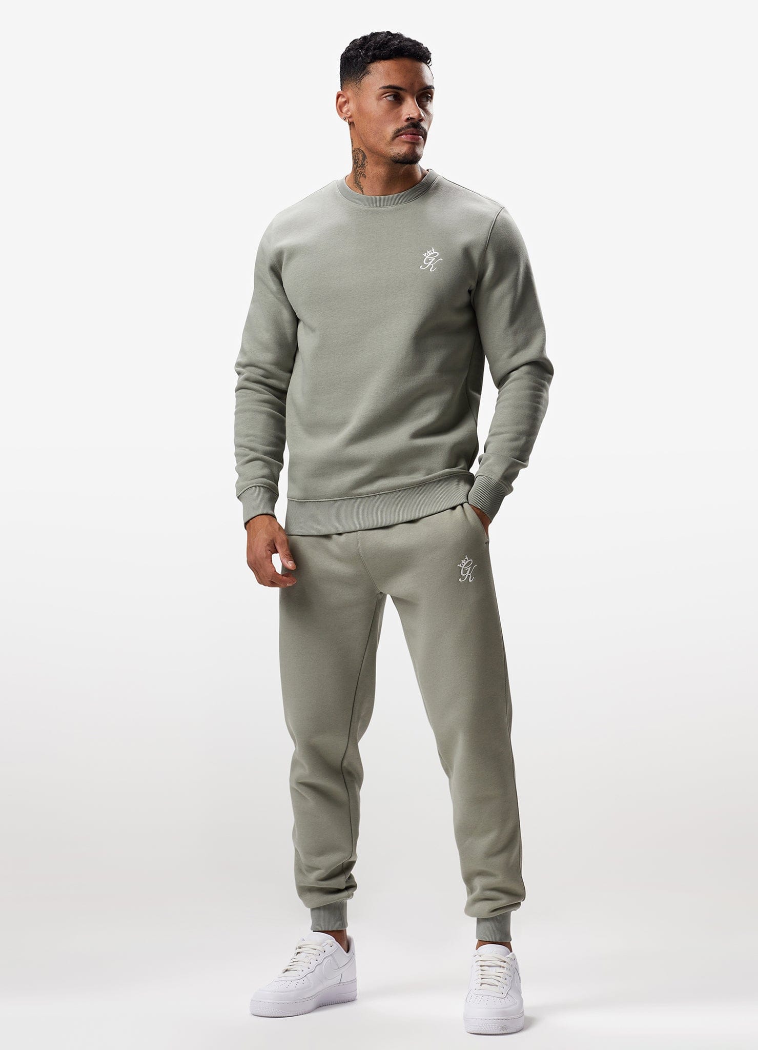 Gym King Fundamental Fleece Crew - Soft Khaki