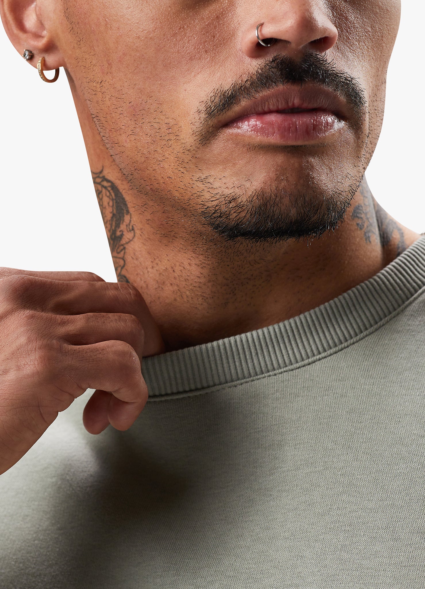 Gym King Fundamental Fleece Crew - Soft Khaki