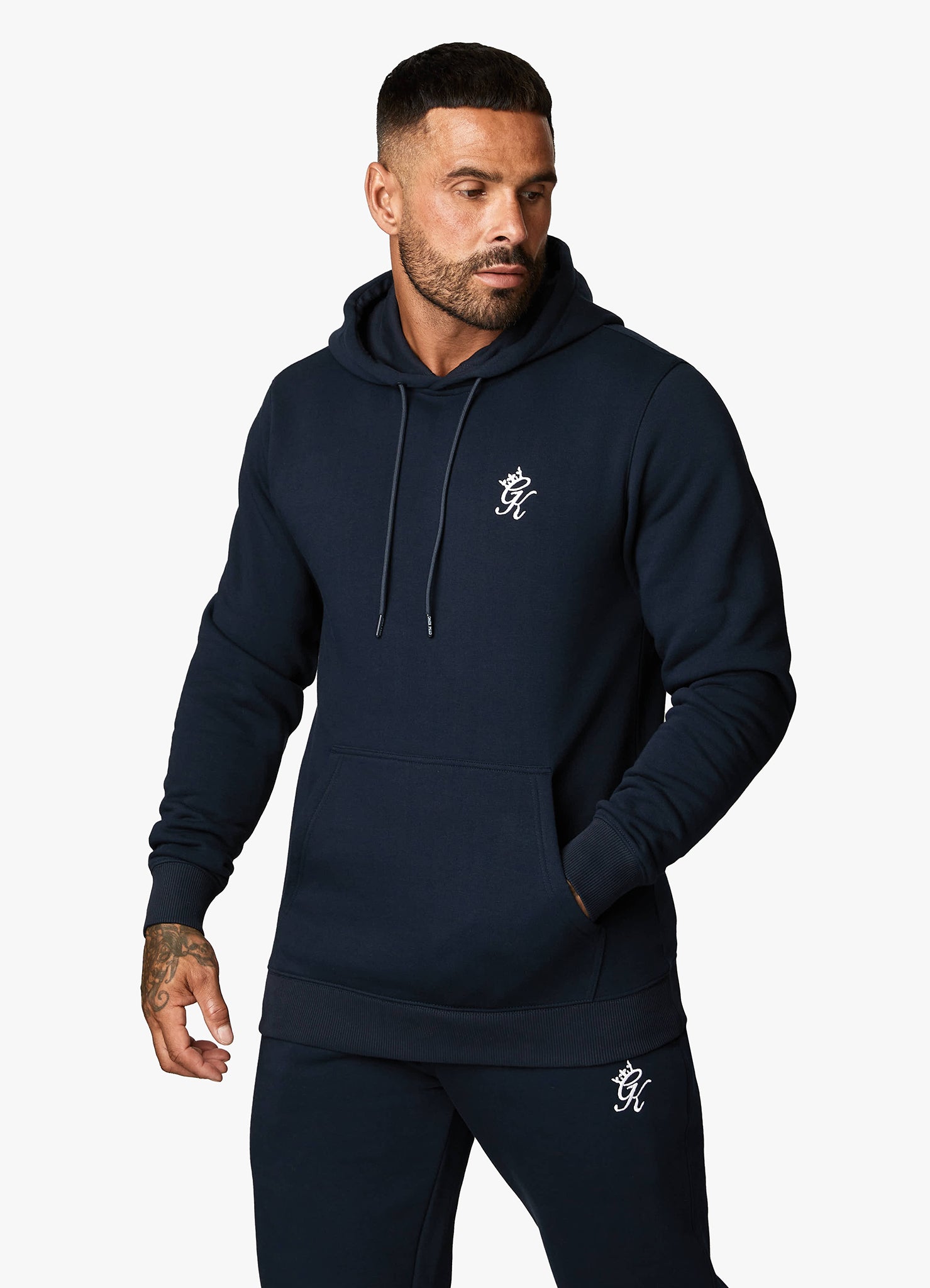 Gym King Fundamental Fleece Hood Navy Xs