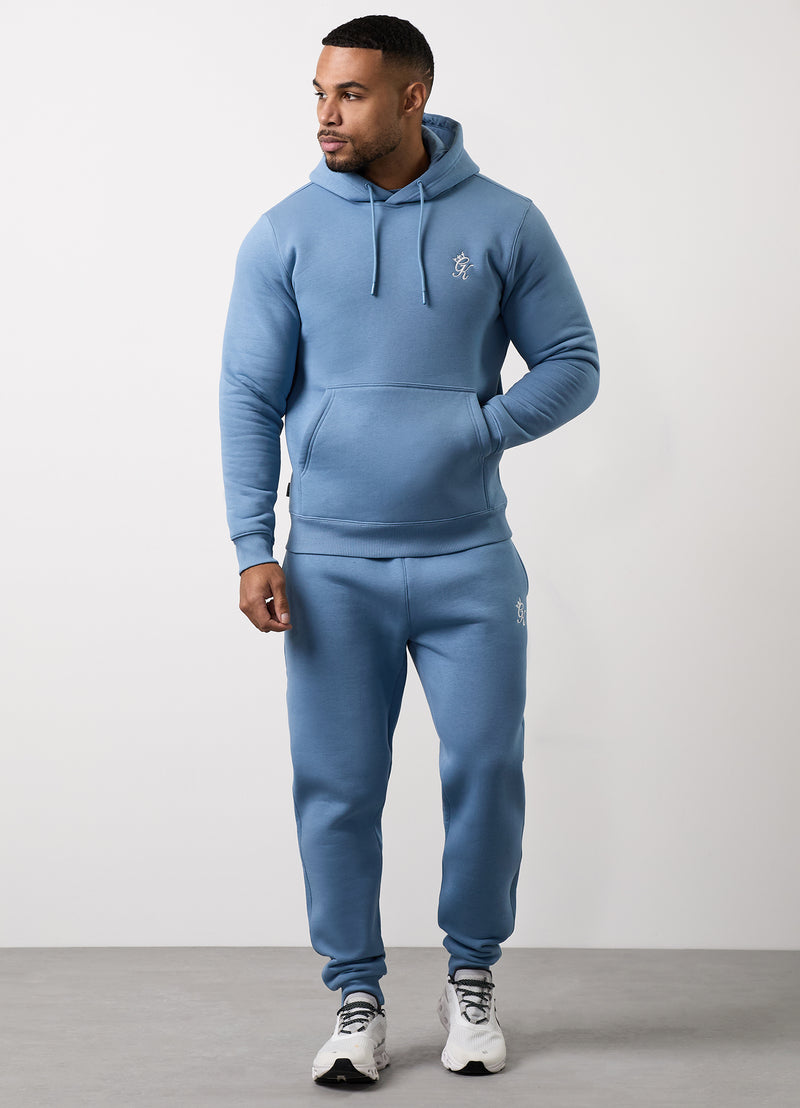 Gym King Fundamental Fleece Hood Tracksuit - Blue Shadow