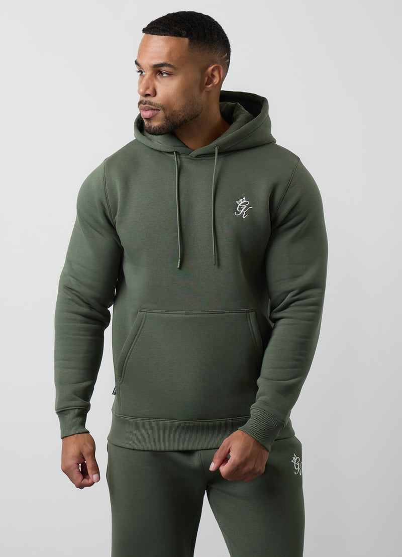 Gym King Fundamental Fleece Hood - Deep Olive