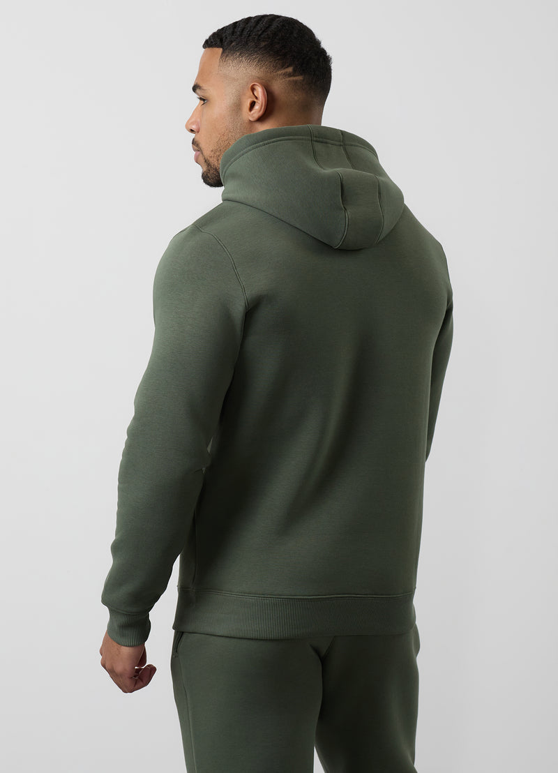 Gym King Fundamental Fleece Hood - Deep Olive