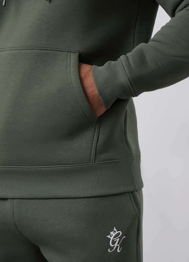 Gym King Fundamental Fleece Hood Tracksuit - Deep Olive