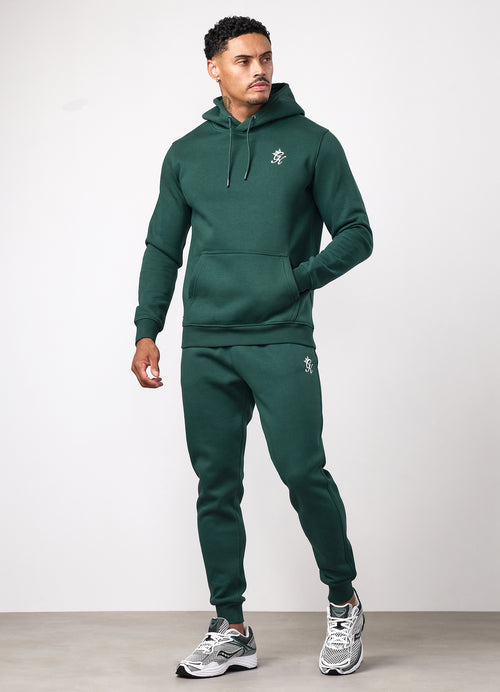 Gym King Fundamental Fleece Hood Tracksuit - Deep Forest Green