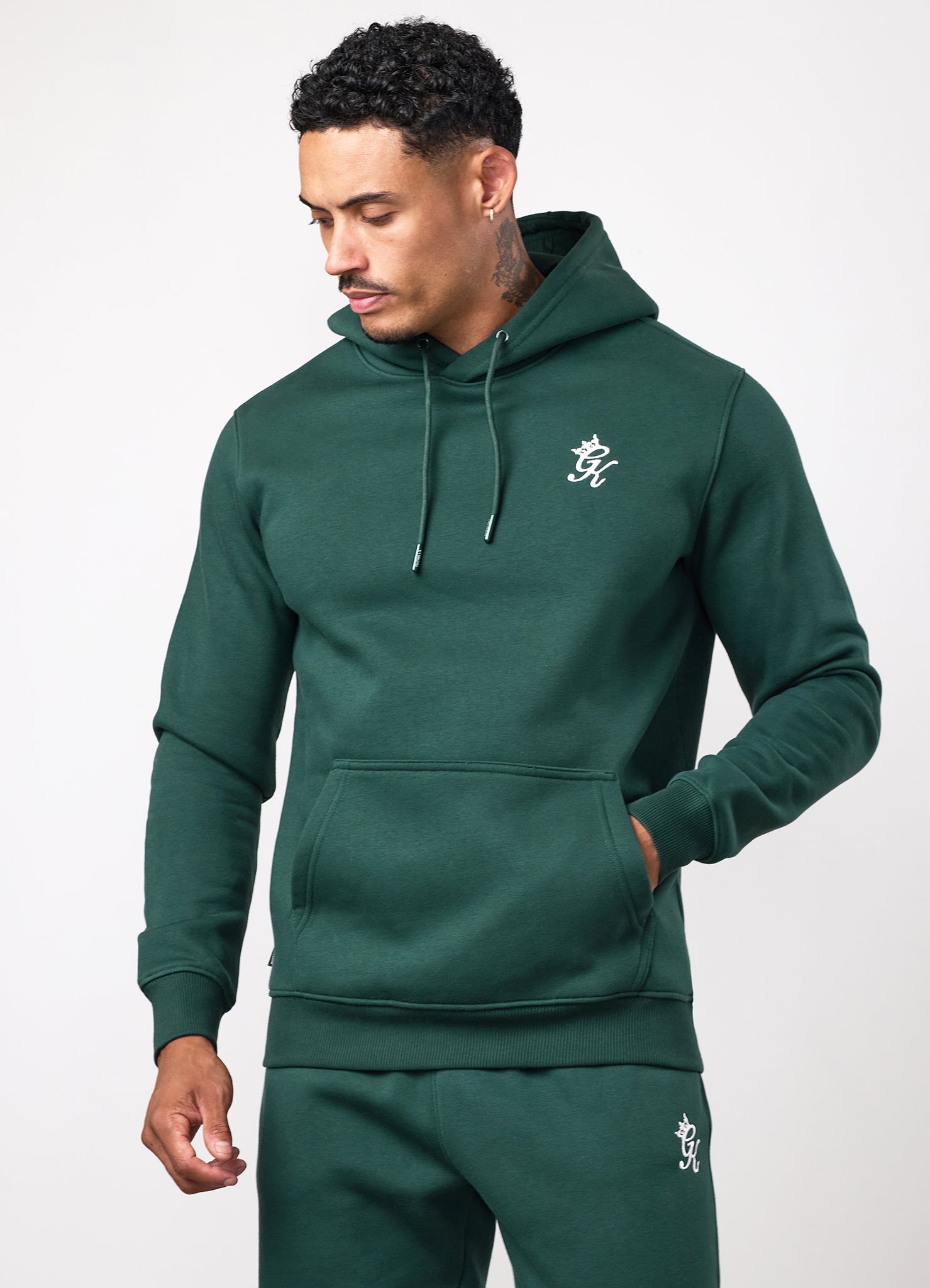 Gym King Fundamental Fleece Hoodie - Deep Forest Green