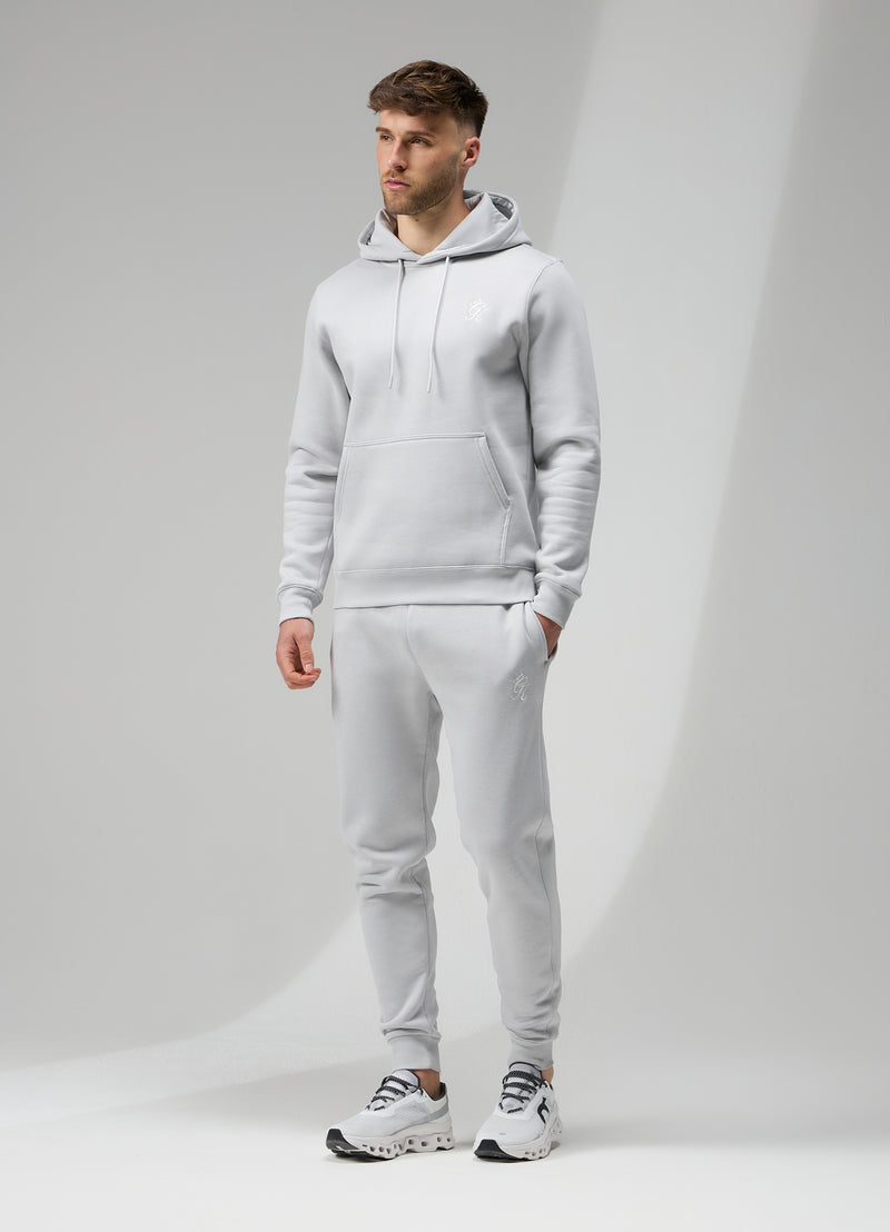 Gym King Fundamental Fleece Tracksuit - Light Grey