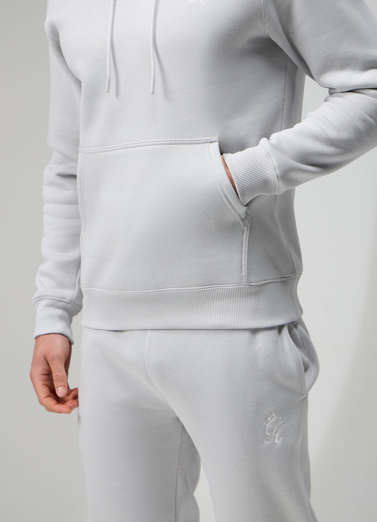 Gym King Fundamental Fleece Hood - Light Grey