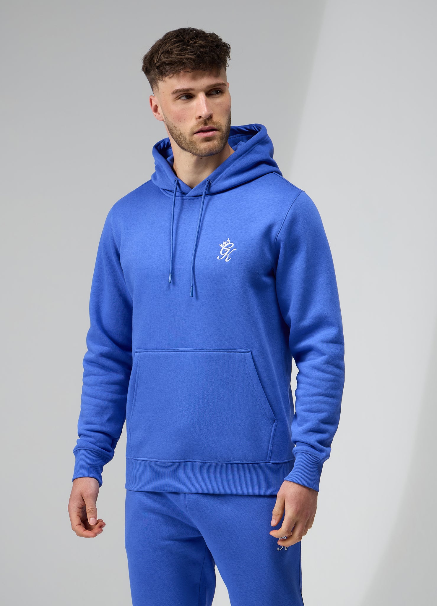 Gym King Fundamental Fleece Hood - Sonic Blue