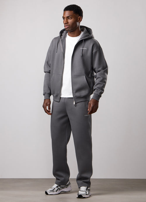 Gym King Fundamental Fleece Linear Full Zip Hoodie Tracksuit