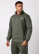 Gym King Fundamental Fleece 1/4 Zip Funnel - Warm Khaki thumbnail