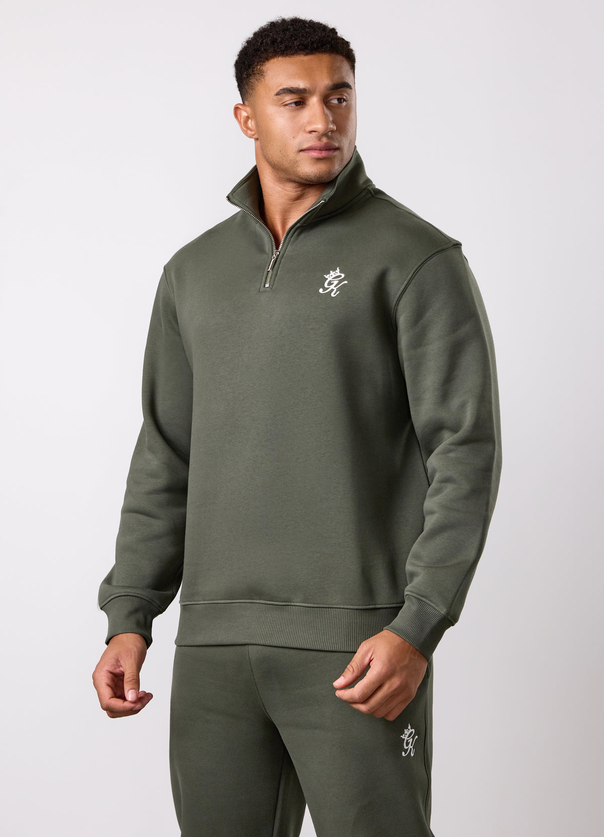 Gym King Fundamental Fleece 1/4 Zip Funnel - Warm Khaki