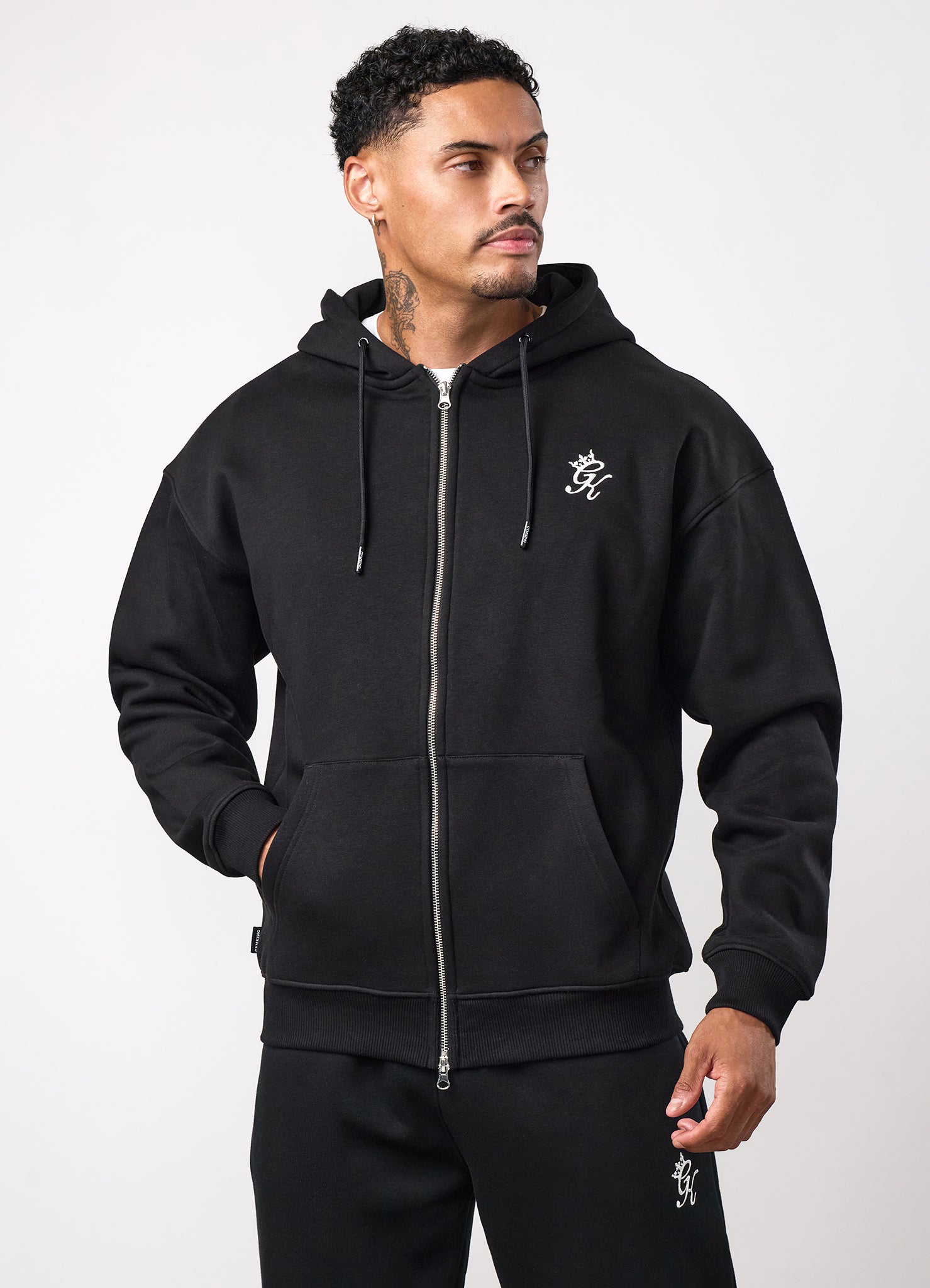 Gym King Fundamental Full Zip Hoodie - Black