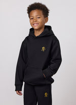 Gym King Younger Kids Fundamental Hoodie  - Black/Gold thumbnail