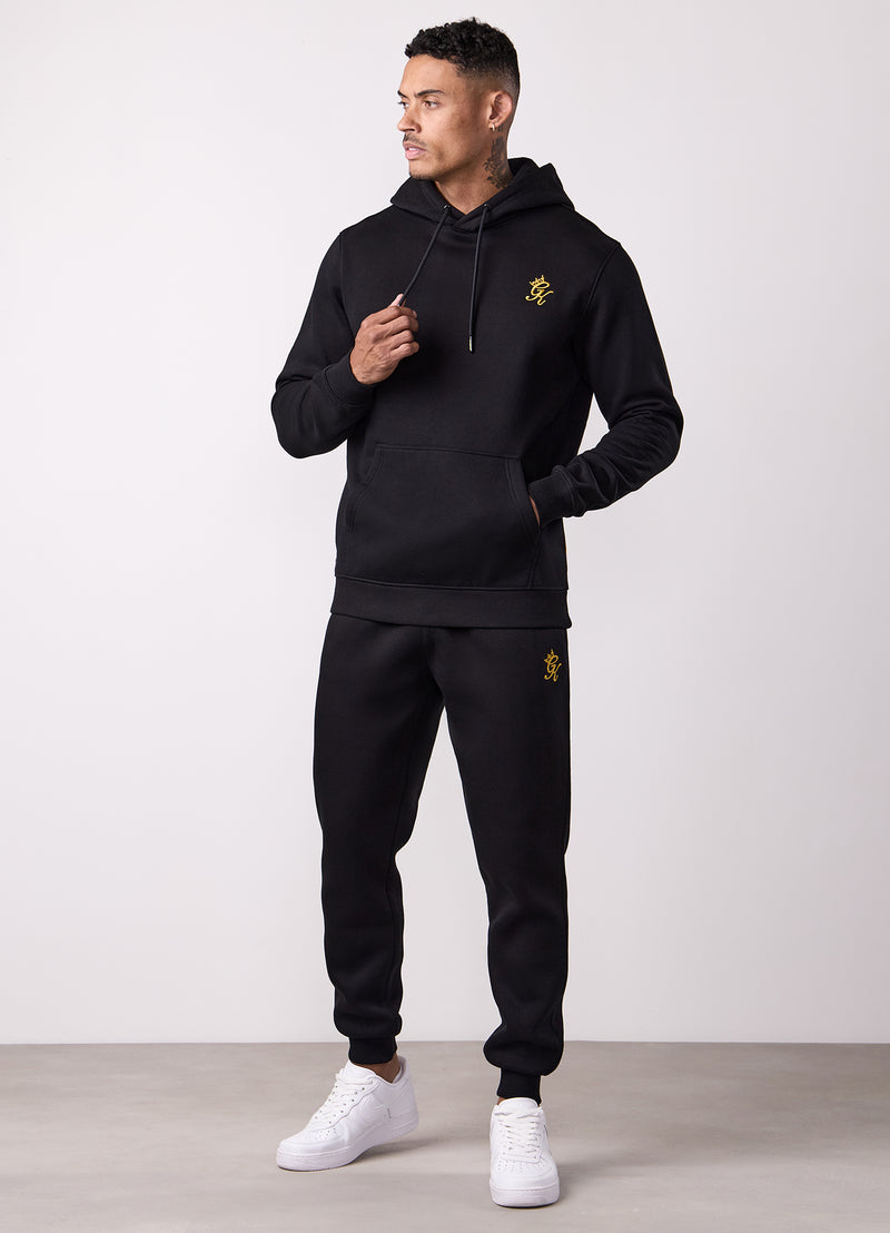 Gym King Fundamental Hood Tracksuit - Black/Gold