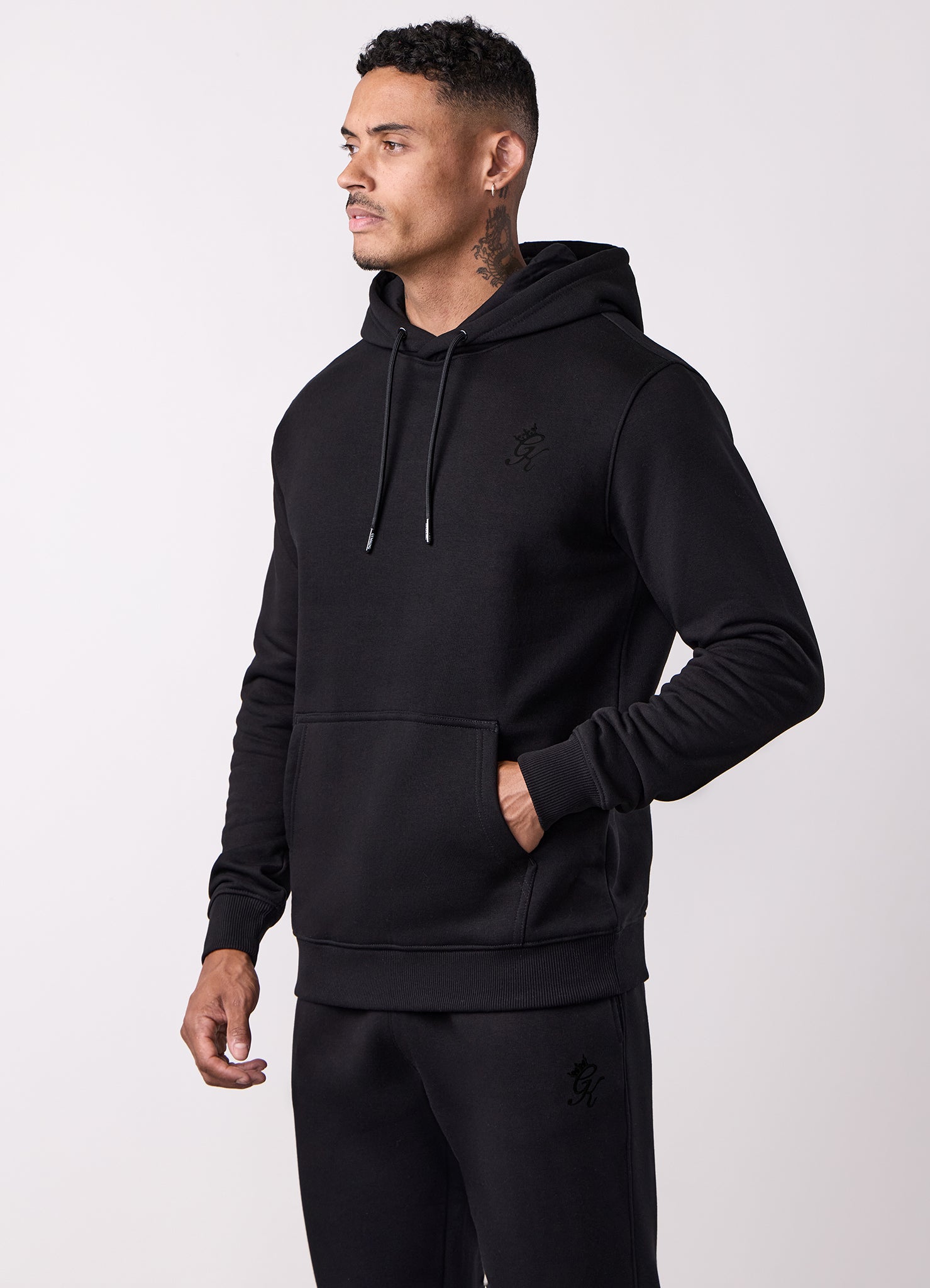 Gym King Fundamental Hoodie - Black/Black