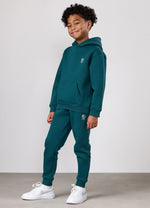 Gym King Kids Fundamental Hood Tracksuit - Storm Teal