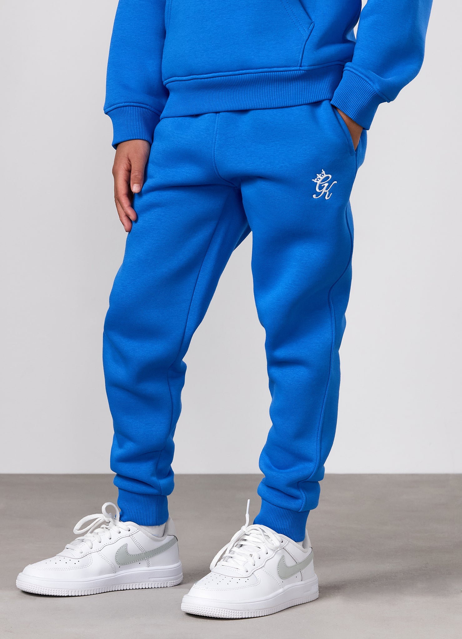 Gym King Kids Fundamental Hood Tracksuit - Blue Surge