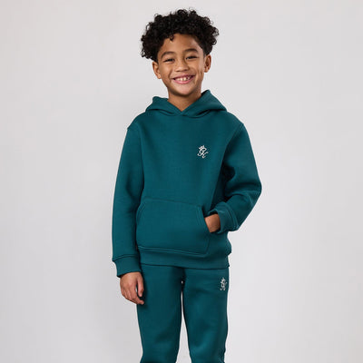 Gym King Kids Fundamental Hood Tracksuit - Storm Teal