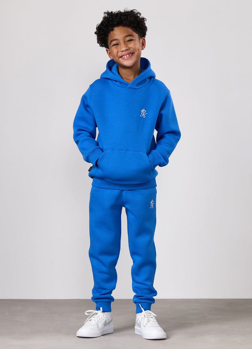 Gym King Kids Fundamental Hood Tracksuit - Blue Surge
