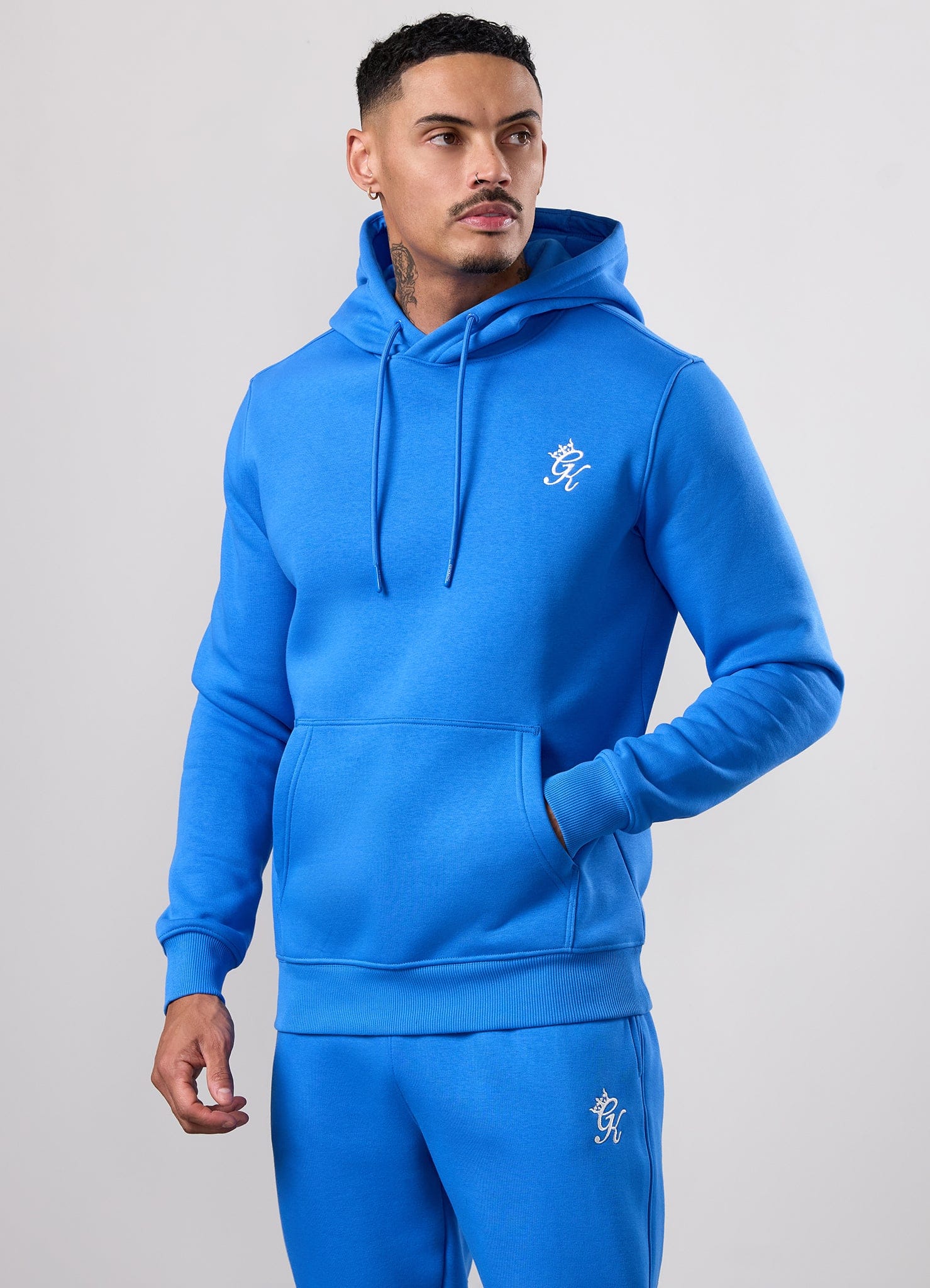 Gym King Fundamental Hood Tracksuit - Blue Surge