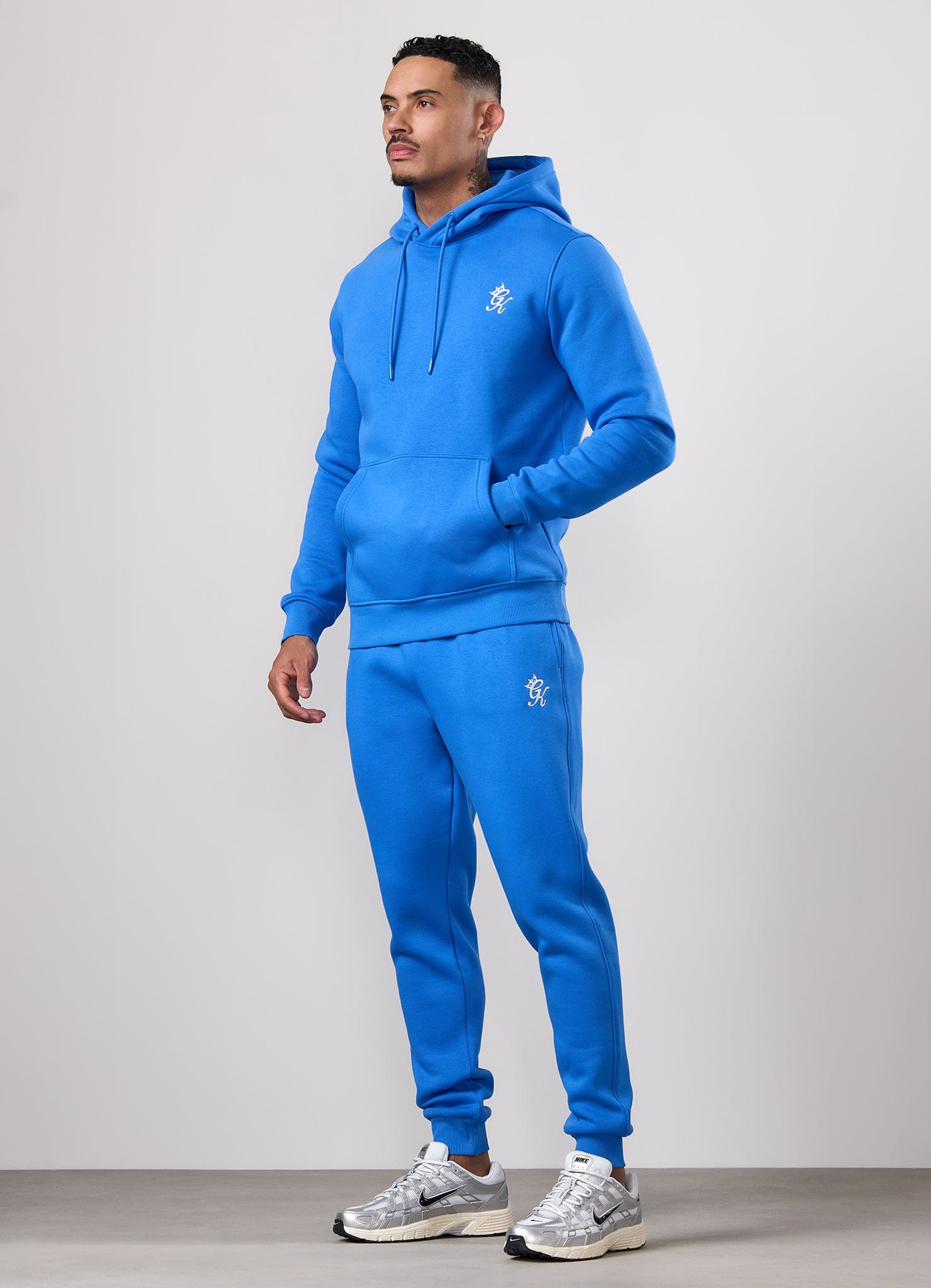 Gym King Fundamental Hood Tracksuit - Blue Surge