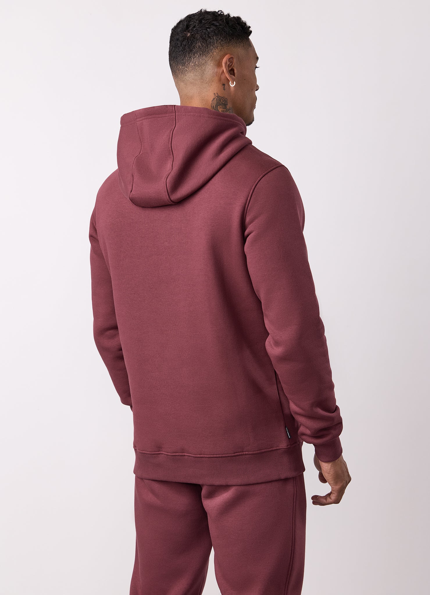 Gym King Fundamental Hood Tracksuit - Burgundy