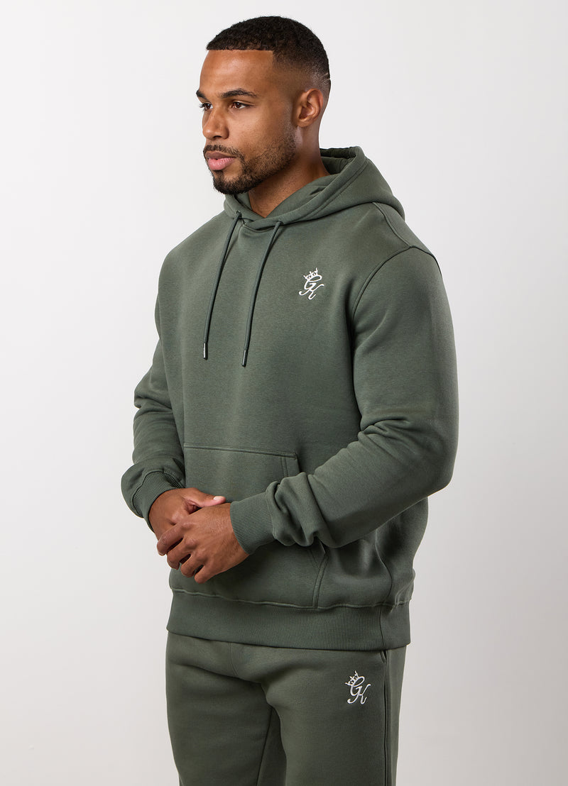Gym King Fundamental Fleece Hood - Deep Olive