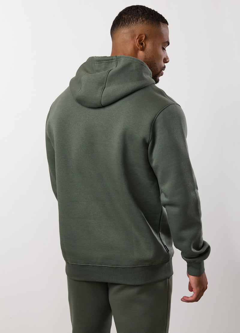 Gym King Fundamental Fleece Hood - Deep Olive