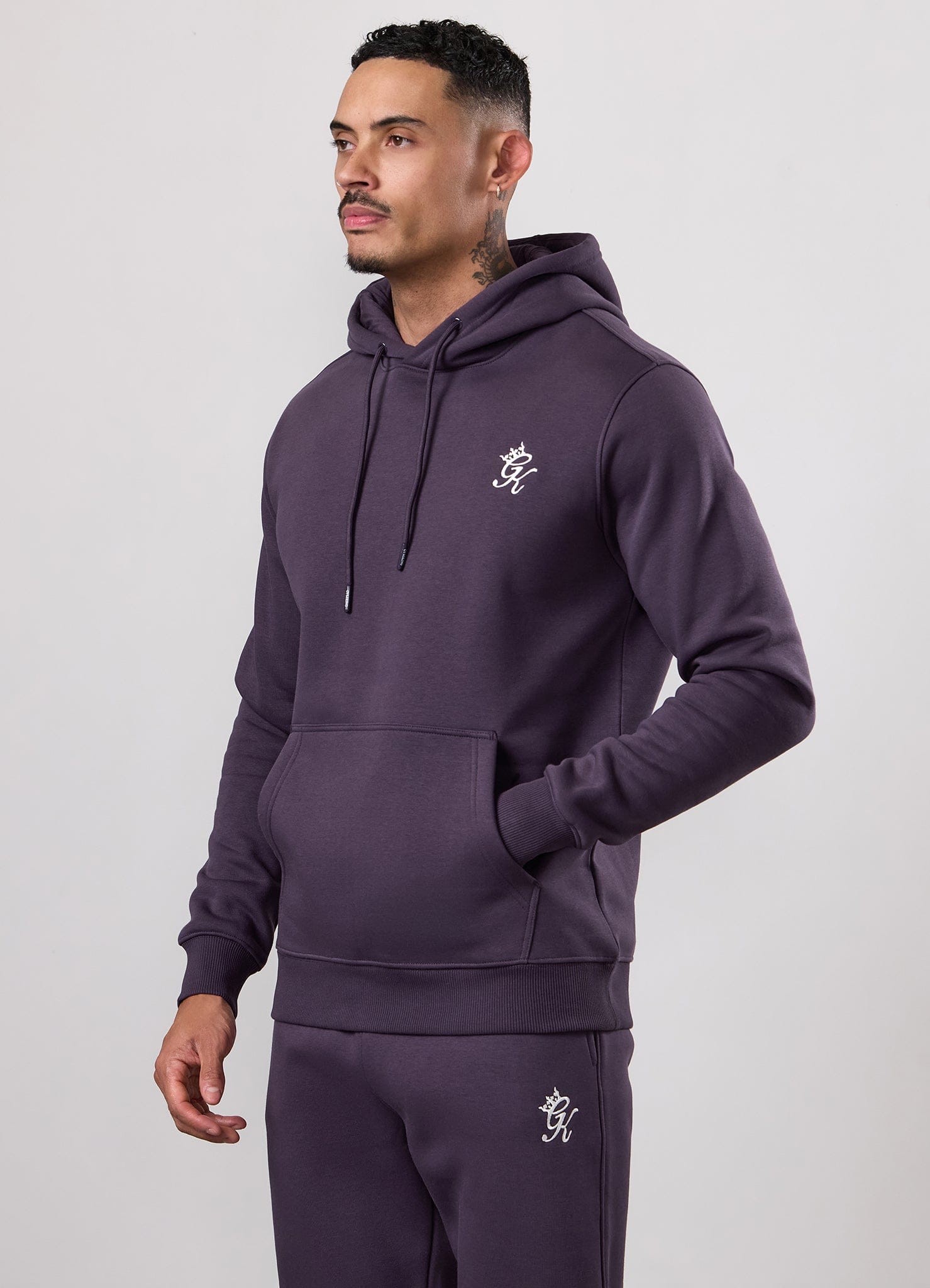 Gym King Fundamental Hood Tracksuit - Deep Purple