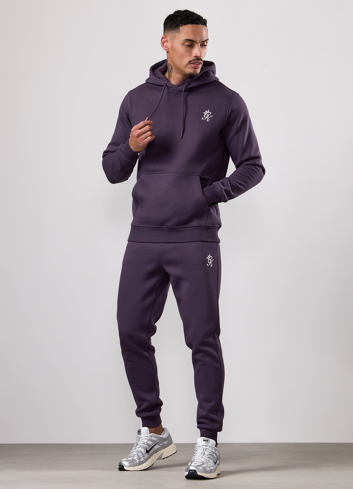 Gym King Fundamental Hood Tracksuit - Deep Purple