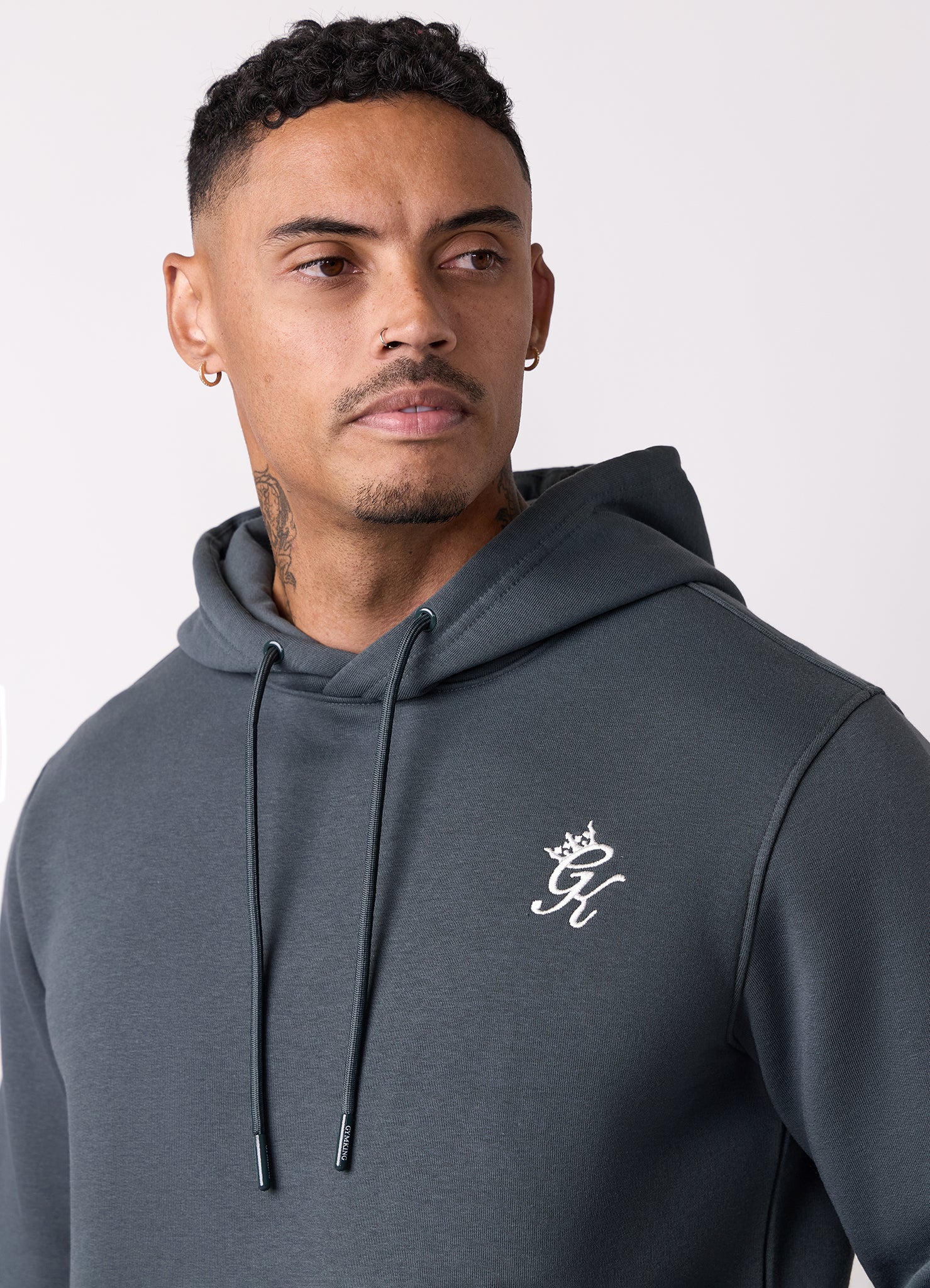 Gym King Fundamental Hood Tracksuit - Green Smoke