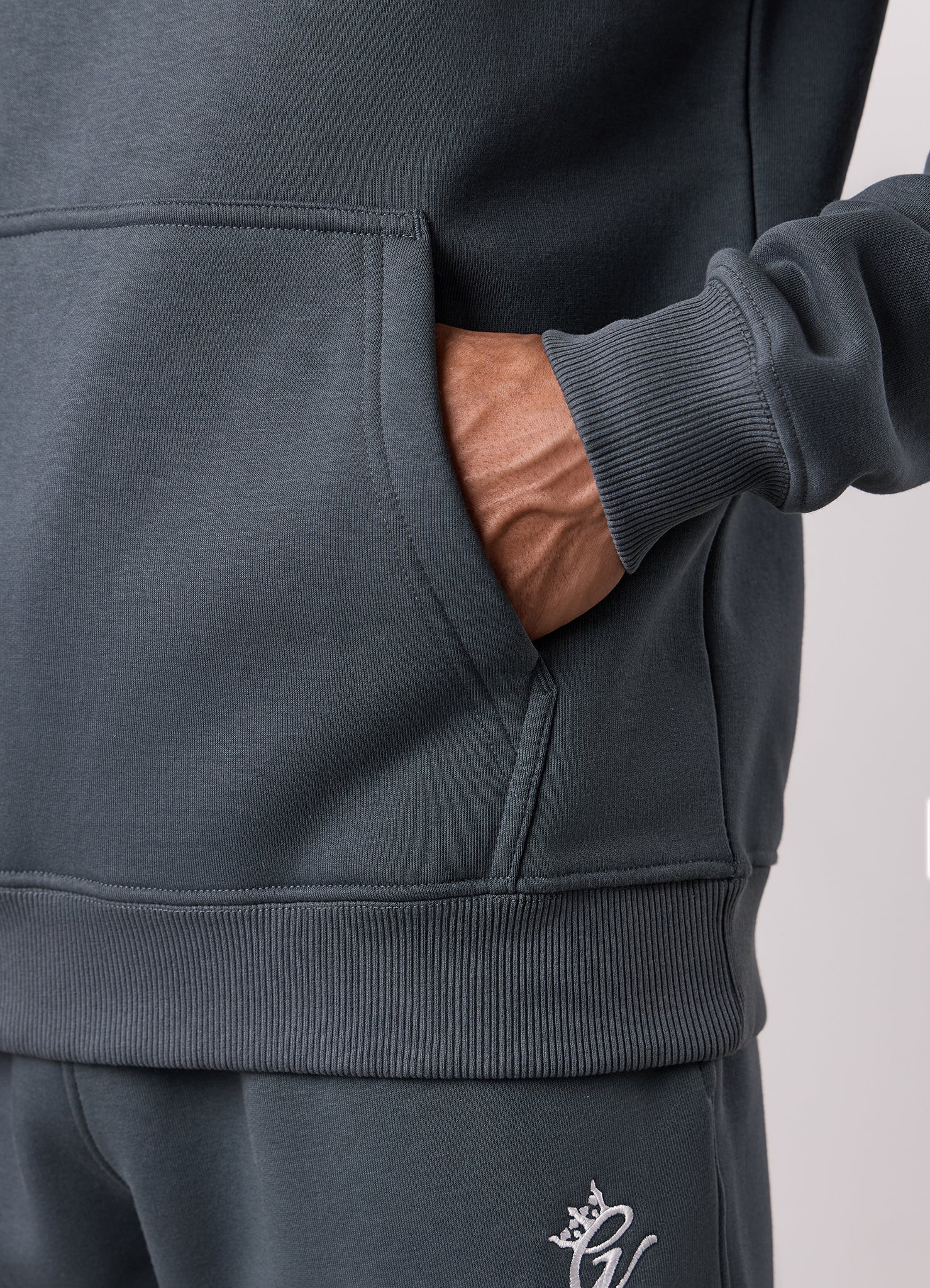 Gym King Fundamental Hood Tracksuit - Green Smoke