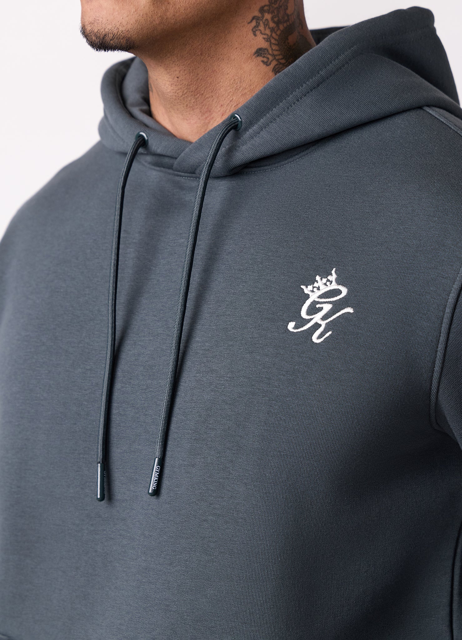 Gym King Fundamental Hood Tracksuit - Green Smoke