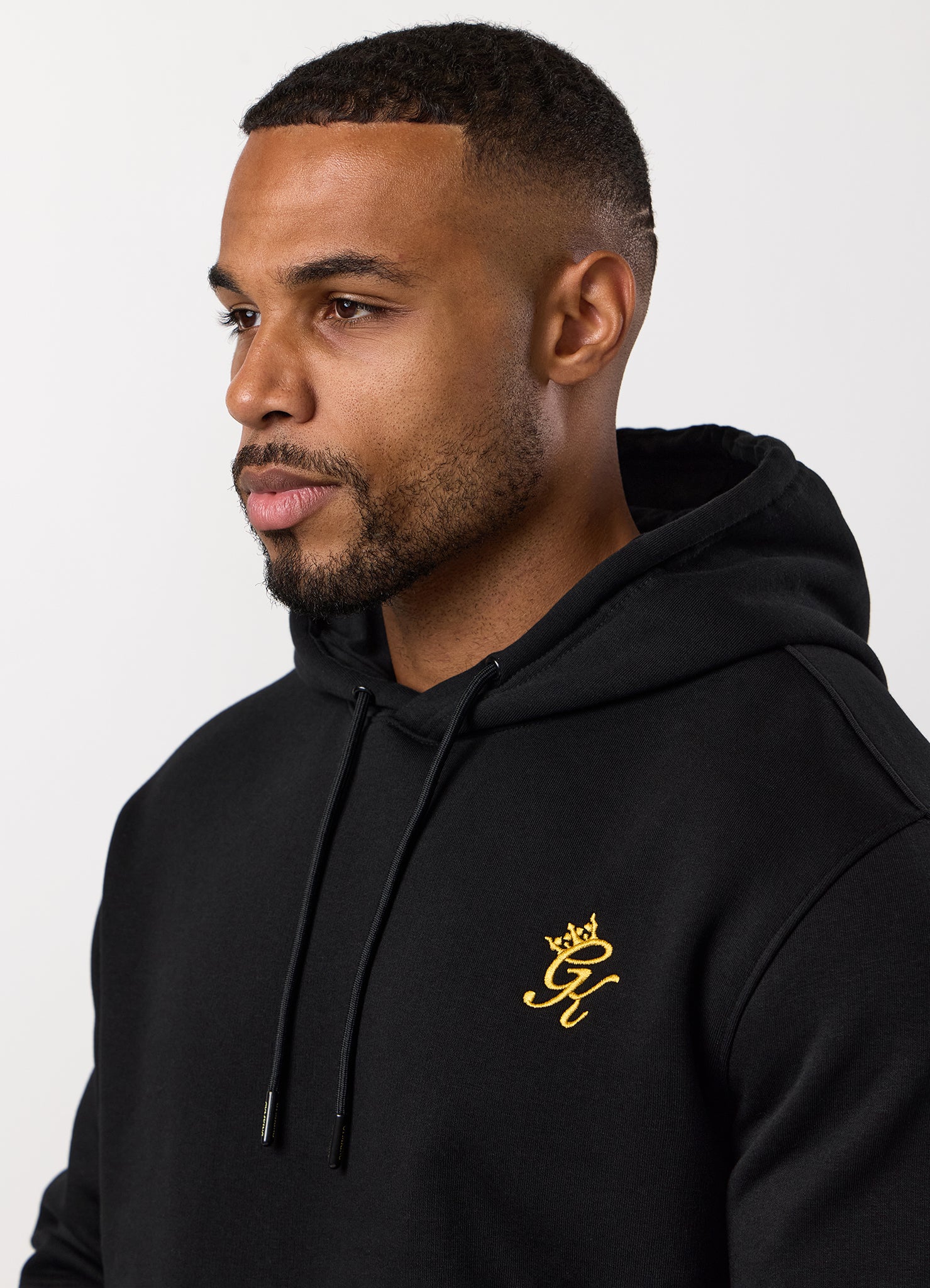 Gym King Fundamental Fleece Hood - Black/Gold