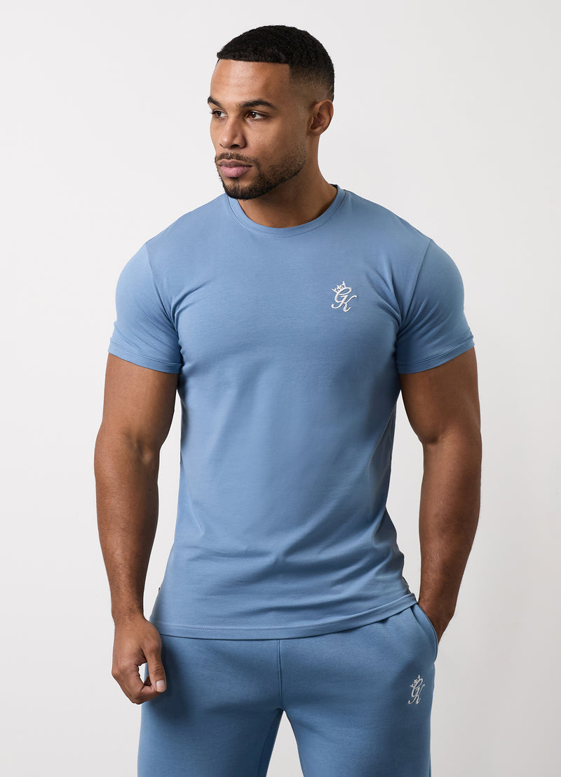 Gym King Fundamental Jersey Tee - Blue Shadow