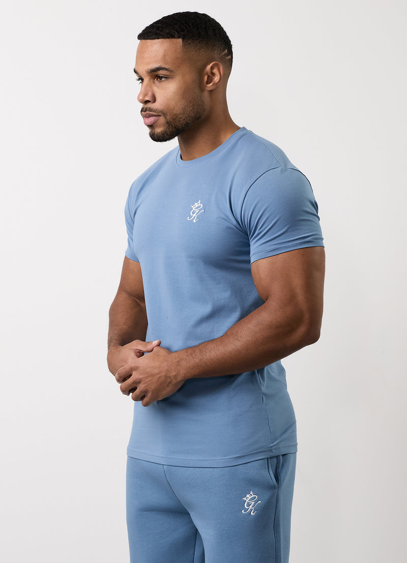 Gym King Fundamental Jersey Tee - Blue Shadow