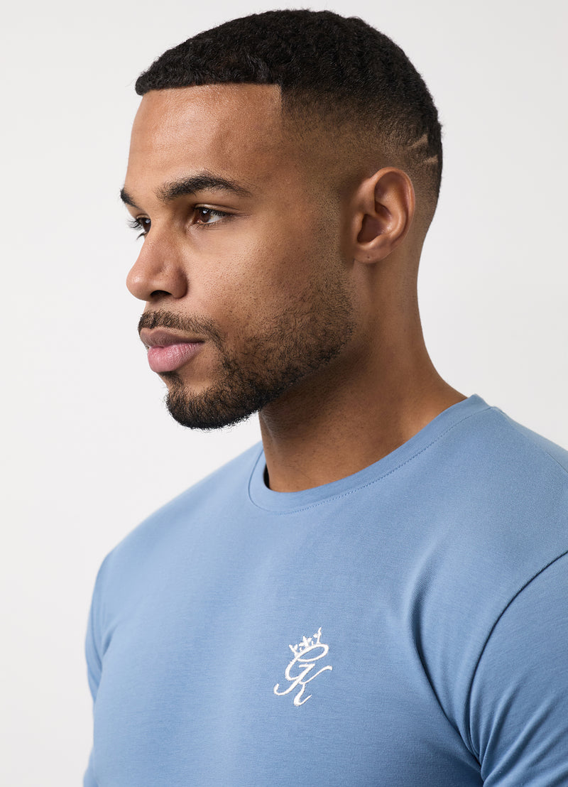 Gym King Fundamental Jersey Tee - Blue Shadow