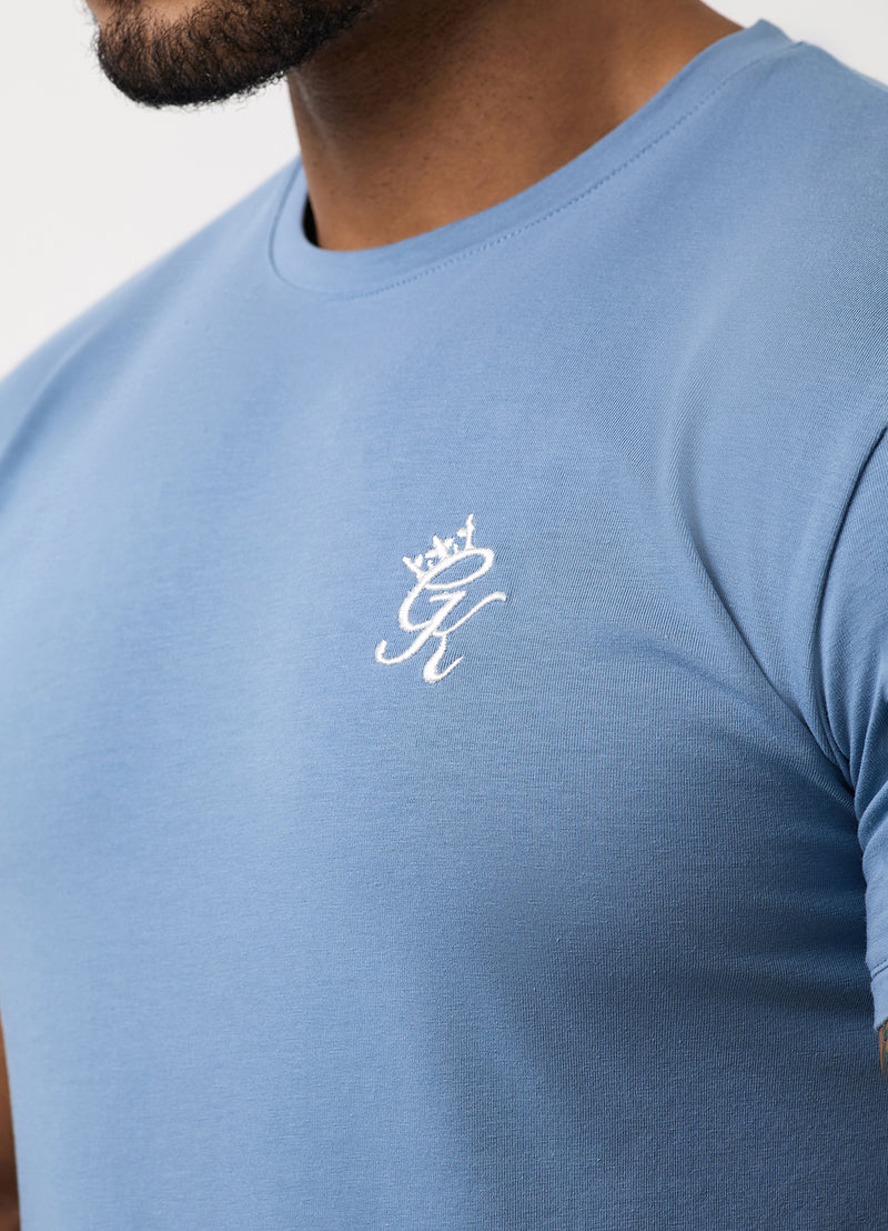 Gym King Fundamental Jersey Tee - Blue Shadow