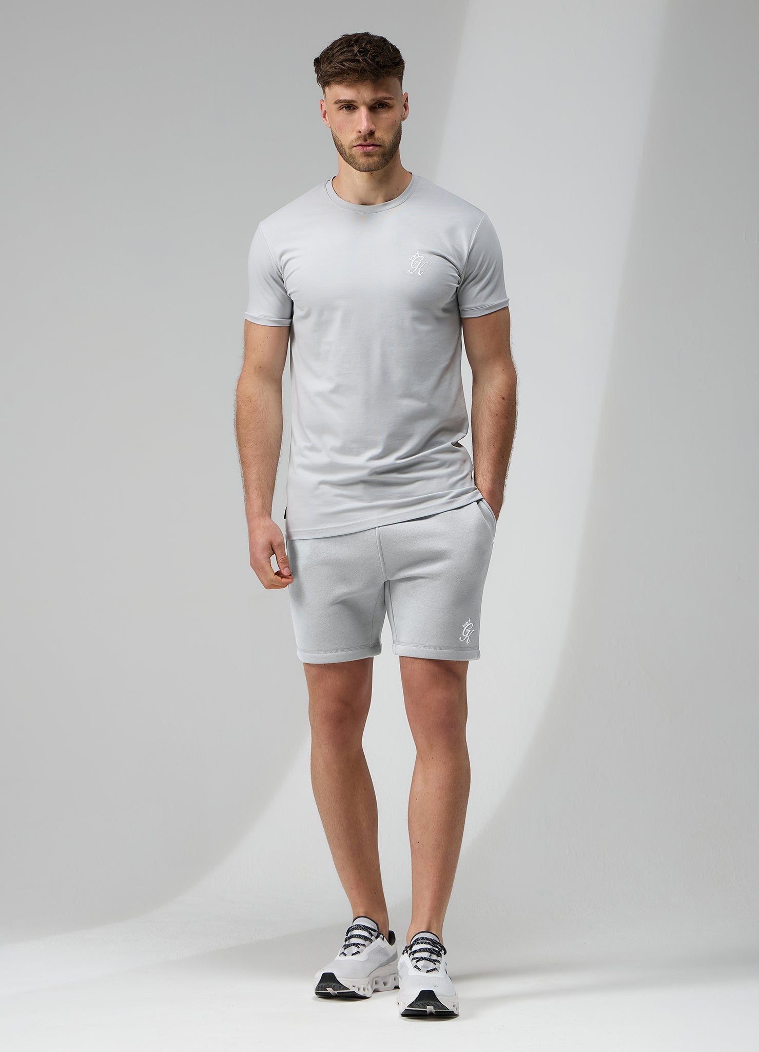 Gym King Fundamental Jersey Tee - Light Grey