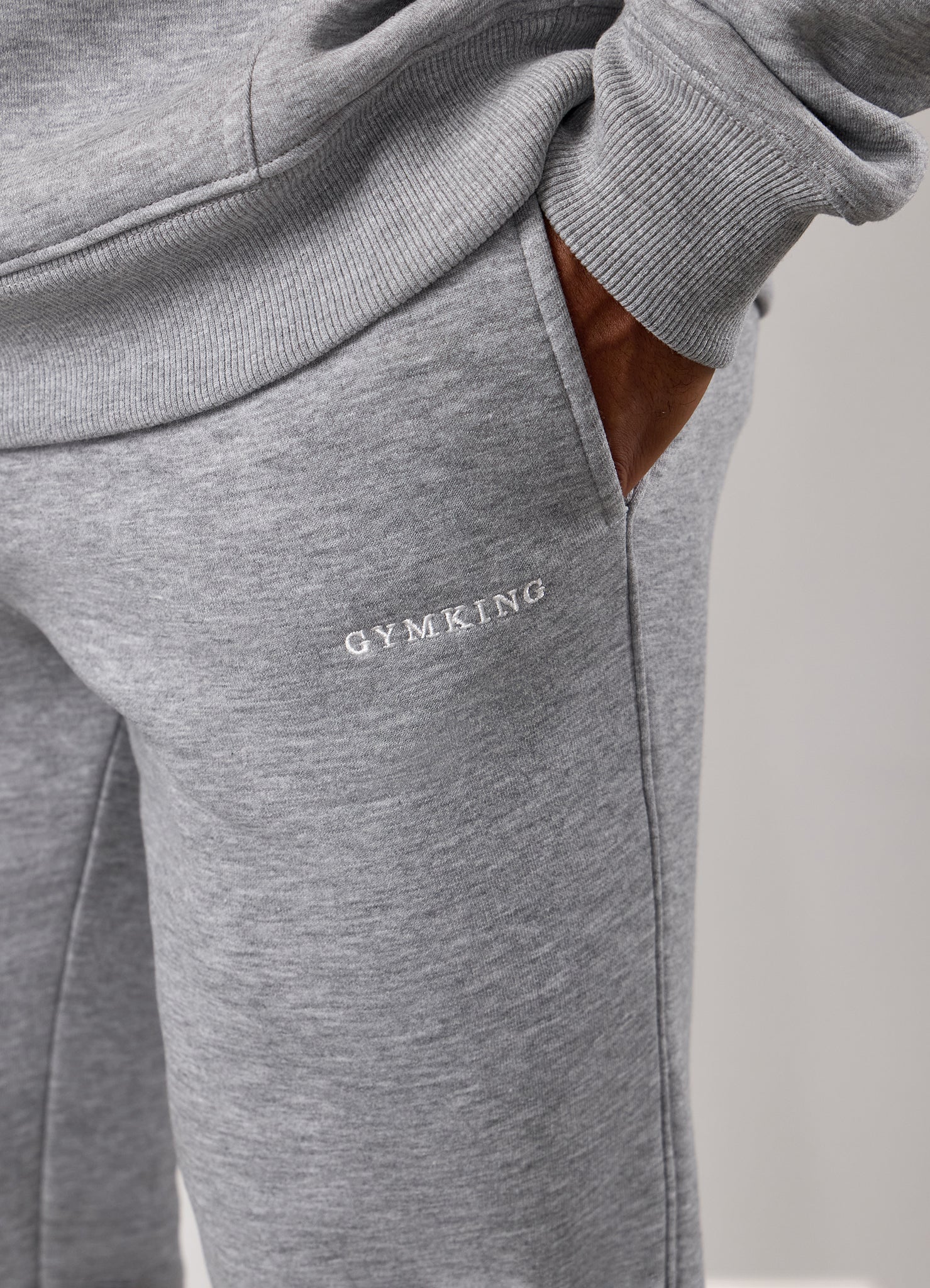 Gym King Fundamental Linear Jogger - Grey Marl
