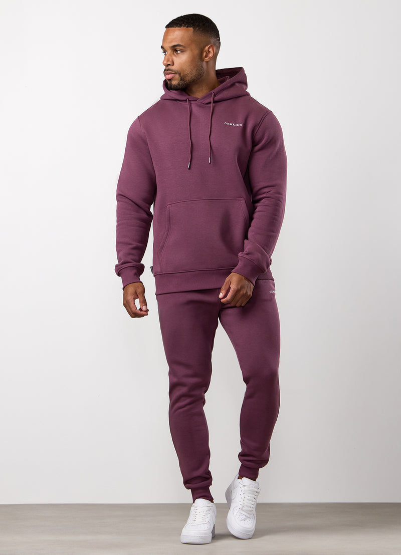 Gym King Fundamental Linear Fleece Hood - Mulberry