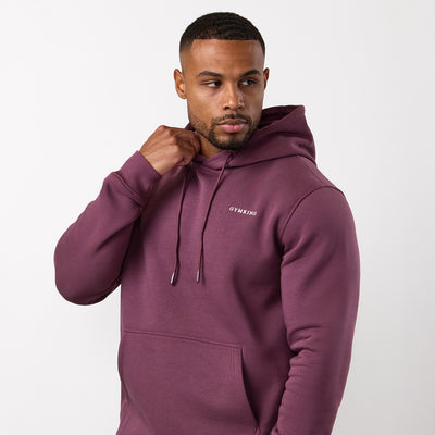 Gym King Fundamental Linear Fleece Hoodie - Mulberry